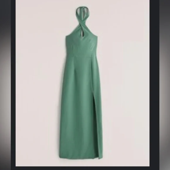 Abercrombie & Fitch | Dresses | Abercrombie Sage Green Keyhole Dress |  Poshmark